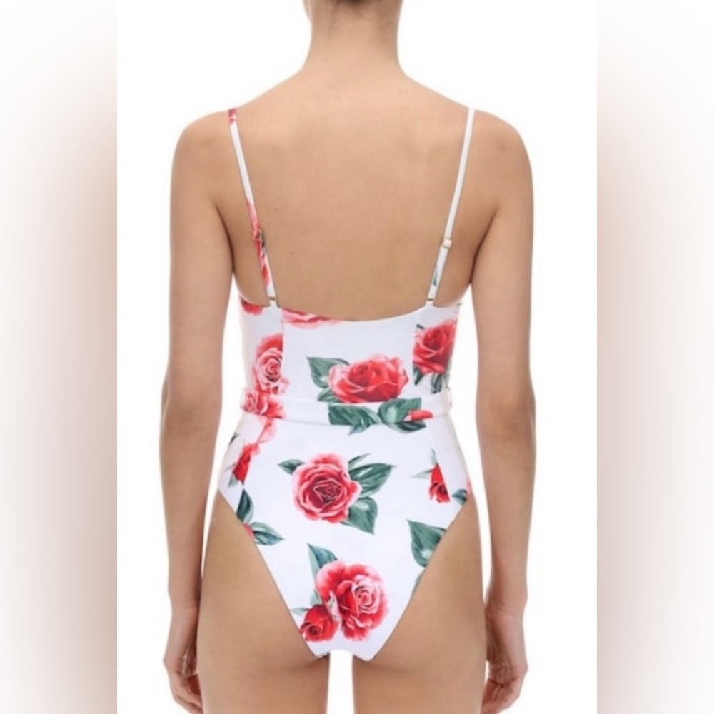 Onia Danielle Rose One Piece Belted Swimsuit Sz M ๐๐น - Picture 2 of 10